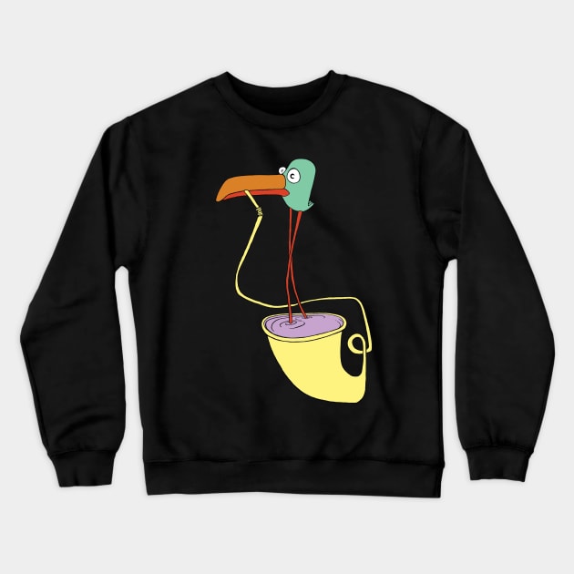 BirdDrink Crewneck Sweatshirt by TylerHasbrouck